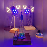 Stirlingkit Build Your Own Retro Weather Radar Tower Circuit Sculpture Model Kits with LED Light, view 2