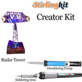 Stirlingkit Build Your Own Retro Weather Radar Tower Circuit Sculpture Model Kits with LED Light, view 6