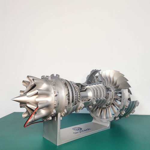 Stirlingkit Building a 1/20 Working Jet Turbofan Engine Model Kit Silver