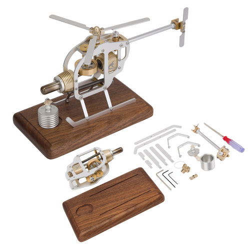 Stirlingkit Building a Mini Stirling Helicopter Assembly DIY Kits STEM Model