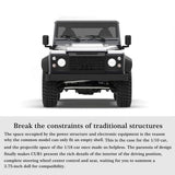 Stirlingkit Capo CUB 1/18 Assembly 4WD Electric RC Offroad Vehicle Crawler Pickup Truck Model with Differential Lock KIT, view 6