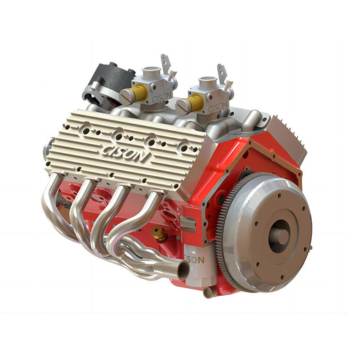 Stirlingkit CISON 1/6 Gas Flathead V8 Engine Small Block Engine Model Kits Water-Cooled 4 Stroke 44cc