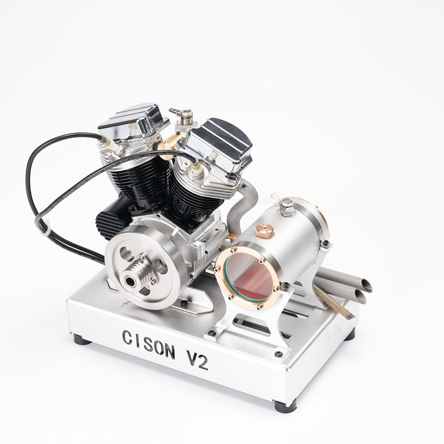 Stirlingkit CISON FG-18VTP 18.2cc V-Twin V2 Four-Stroke Gas Engine Model Complete Set One Key Start