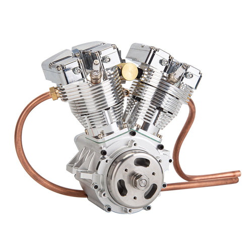 Stirlingkit CISON FG-VT157 15.7cc Miniature V-Twin Motorcycle Engine OHV 4 Stroke Air-cooled Gasoline Engine Model