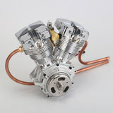 Stirlingkit CISON FG-VT157 15.7cc Miniature V-Twin Motorcycle Engine OHV 4 Stroke Air-cooled Gasoline Engine Model, view 4