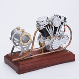 Stirlingkit CISON FG-VT9 9cc V2 Two-Cylinder Four-Stroke Air-cooling Gasoline Motorcycle Engine with Base Air Filter Set, view 2