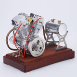 Stirlingkit CISON FG-VT9 9cc V2 Two-Cylinder Four-Stroke Air-cooling Gasoline Motorcycle Engine with Base Air Filter Set, view 3