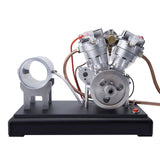 Stirlingkit CISON FG-VT9 9cc V2 V Twin Model Engine with Air Filter Base Tank Set, view 4