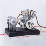 Stirlingkit CISON FG-VT9 9cc V2 V Twin Model Engine with Air Filter Base Tank Set, view 5