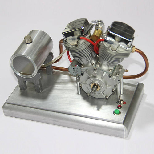 Stirlingkit CISON FG-VT9 V2 9cc Four-Stroke Gasoline Engine Model with Metal Base Fuel Tank Full Set