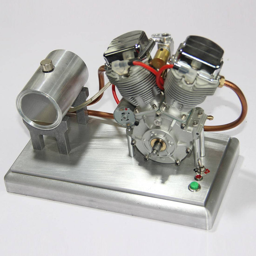 Stirlingkit CISON FG-VT9 V2 9cc Four-Stroke Gasoline Engine Model with Metal Base Fuel Tank Full Set