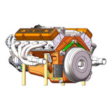 Stirlingkit CISON Gasoline OHV V8 Small-block Engine Model Kits 4-Stroke 44cc Water-Cooled 1/6, view 5