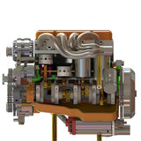 Stirlingkit CISON Gasoline OHV V8 Small-block Engine Model Kits 4-Stroke 44cc Water-Cooled 1/6, view 6