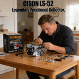 Stirlingkit CISON LS-52 Mini V8 Engine Model Kit – 1/5 Scale 52cc Water-Cooled 4-Stroke Gasoline OHV V8 Engine DIY Kit, view 4