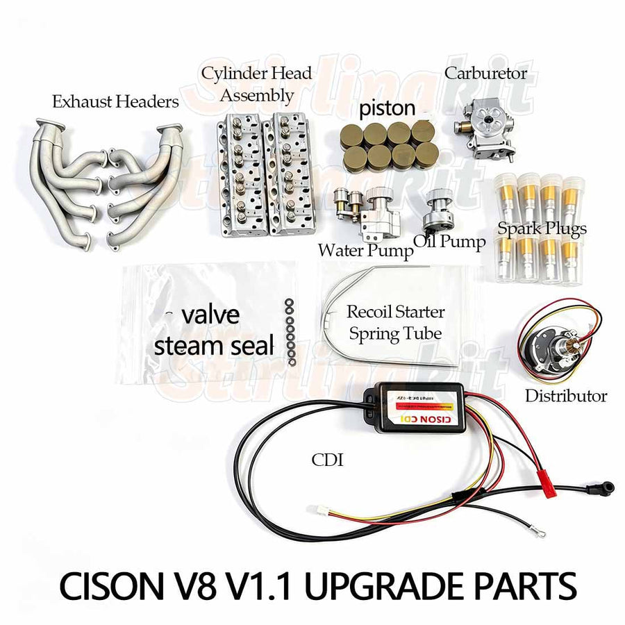Stirlingkit Cison V8 V1.1 Upgrade Kit for CISON V8-44 & CISON V8-44 PRO Engine