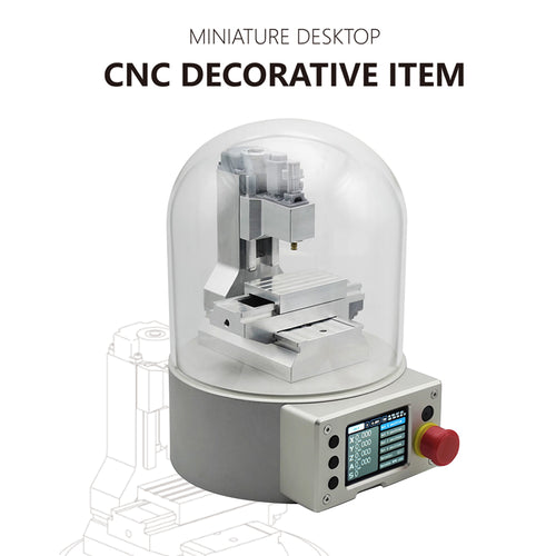 Stirlingkit CNC Milling Machine Display Model With Glass Dome Cloche