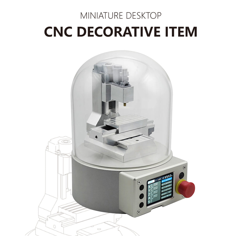 Stirlingkit CNC Milling Machine Display Model With Glass Dome Cloche