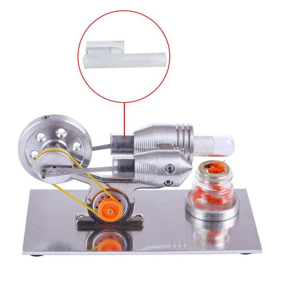 Stirlingkit Cold Cylinder Piston with Seal Ring for Stirling Engine Mini Hot Air Motor Model