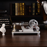 Stirlingkit Custom 2 Cylinders Hot Air Stirling Engine Model Generator with Voltage Meter & LED Lamp Bead, view 6