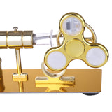 Stirlingkit Customized Golden Single Cylinder Stirling Engine Model with Luminous Gyroscope Physical Experiment, view 6
