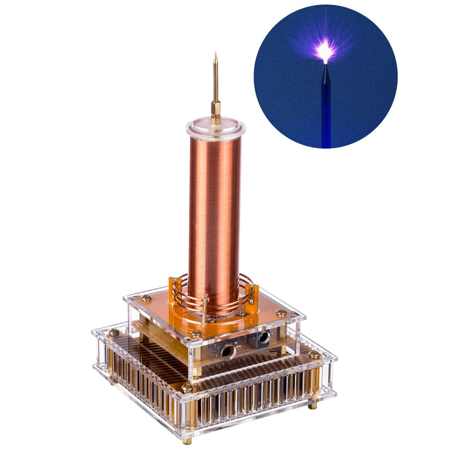 Stirlingkit Desktop Lightning Bluetooth Music Tesla Coil Plasma Speaker with AC100-240V Adapter Experiments Toy- US Plug