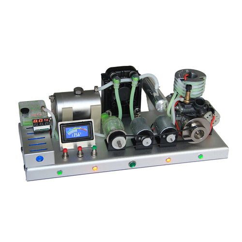Stirlingkit Desktop Power Station with Single Cylinder Water-Cooled Nitro Engine Generator & Digital Gauge