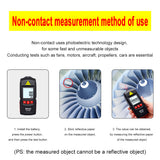 Stirlingkit Digital Tachometer Tester Noncontact Laser Photo Sensor for Model Engine with 2.5 to 99,999 RPM Accuracy, view 6
