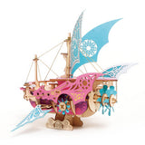Stirlingkit DIY Arabian Spaceship Steampunk Wooden Puzzle Toy Model 300+PCS, view 5