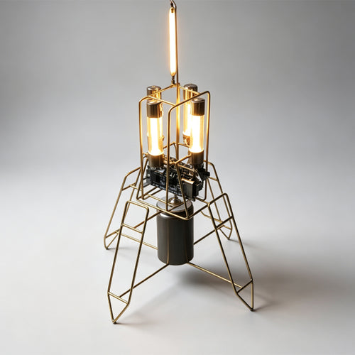 Stirlingkit DIY Lunar Lander Satellite Desk Lamp Circuit Sculpture