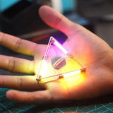 Stirlingkit DIY Mini LED Glowing Triangle Lamp Copper Wire Light Circuit Sculpture, view 2