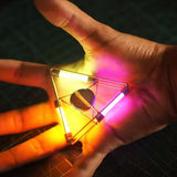 Stirlingkit DIY Mini LED Glowing Triangle Lamp Copper Wire Light Circuit Sculpture, view 3