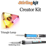 Stirlingkit DIY Mini LED Glowing Triangle Lamp Copper Wire Light Circuit Sculpture, view 5