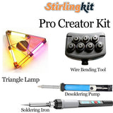 Stirlingkit DIY Mini LED Glowing Triangle Lamp Copper Wire Light Circuit Sculpture, view 6