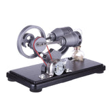 Stirlingkit DIY γ-shape Assembly  Retro Stirling Engine Kit Generator Sterling Model with LED Light Science Educational Toy, view 6
