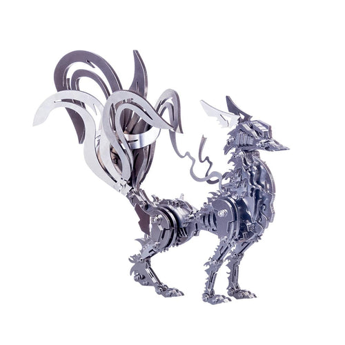 Stirlingkit DIY Stainless Steel 3D Large Nine-tailed Fox Model Kit Assembly Crafts