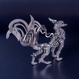 Stirlingkit DIY Stainless Steel 3D Large Nine-tailed Fox Model Kit Assembly Crafts, view 6