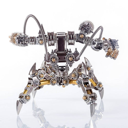 Stirlingkit DIY Stainless Steel 3D Magnetic Chaser Mecha Model Kit without Speaker for Home Decor