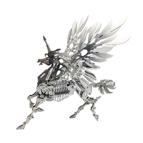 Stirlingkit DIY Stainless Steel Metal Puzzle Model Kit 3D Assembly Crafts - Large Unicorn