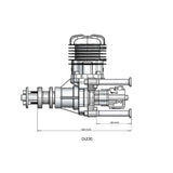 Stirlingkit Dle Engines DLE-30 30cc Electronically Ignited Rear Carbureted Gasoline RC Aircraft Engine with Muffler for Gas Model Planes, view 6