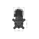 Stirlingkit Dle Engines DLE-61 60cc Electronically Ignited Rear Exhaust Gasoline RC Aircraft Engine with Muffler for Gas Model Planes, view 4