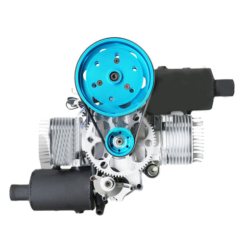 Stirlingkit DLE200 Powered Parachutes Gasoline Engine Two-cylinder Two Stroke Air Cooled Electric Start (Standard Exhaust Pipe)