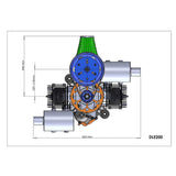 Stirlingkit DLE200 Powered Parachutes Gasoline Engine Two-cylinder Two Stroke Air Cooled Electric Start (Standard Exhaust Pipe), view 5