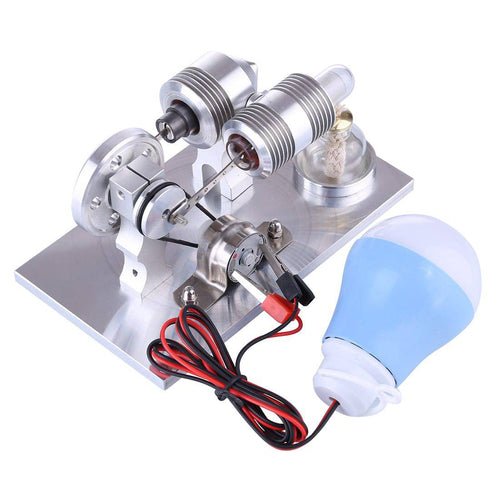 Stirlingkit Double Cyclinder Stirling Engine Generator Model Science Experiment Steam Toy