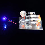 Stirlingkit Double Cylinder Stirling Engine Motor Model Educational Toy Electricity Generator Physics Science Experiment Kits, view 5