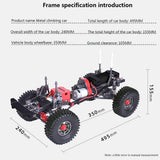 Stirlingkit ENJOMOR 1/10  Metal RC Car Frame 4WD Off-road Climbing Car without Car Shell, view 4