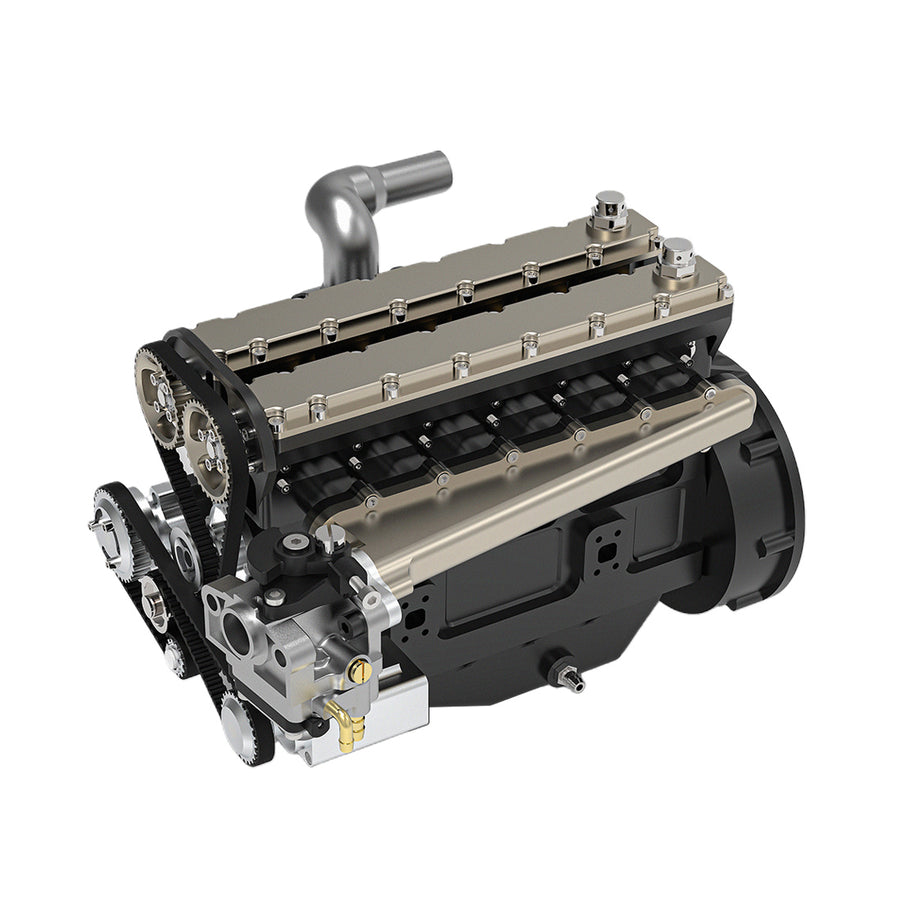 Stirlingkit Enjomor 28cc Inline-6 DOHC Gas Engine Model (Water-Cooled, 4-Stroke, Electric Start)