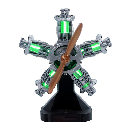 Stirlingkit ENJOMOR 3D Printed Radial Engine Model Building Kits LED Aviation Gift 100+PCS