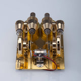 Stirlingkit ENJOMOR 4 Cylinder Hot Air Stirling Engine Generator with Bulb & Voltmeter, view 4