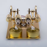 Stirlingkit ENJOMOR 4 Cylinder Hot Air Stirling Engine Generator with Bulb & Voltmeter, view 5