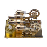 Stirlingkit ENJOMOR 4 Cylinder Hot Air Stirling Engine Generator with Bulb & Voltmeter, view 6